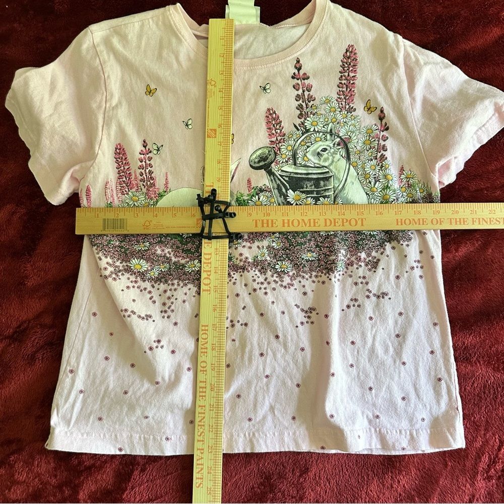 Vintage Art Unlimited Bunny Short Sleeve Tee with Glitter Design - Picture 8 of 8